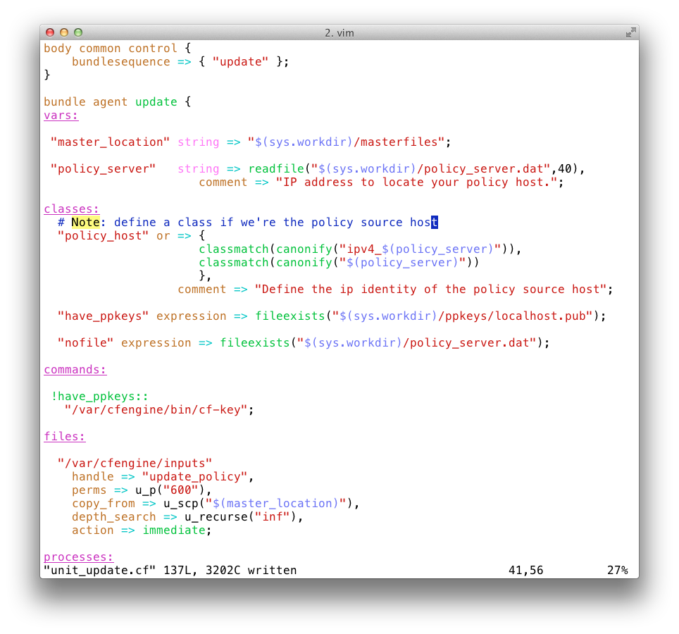 Vim Syntax Highlighting For Cfengine3 Ivan Pesin